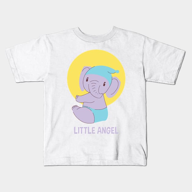 Baby elephant Kids T-Shirt by peace and love